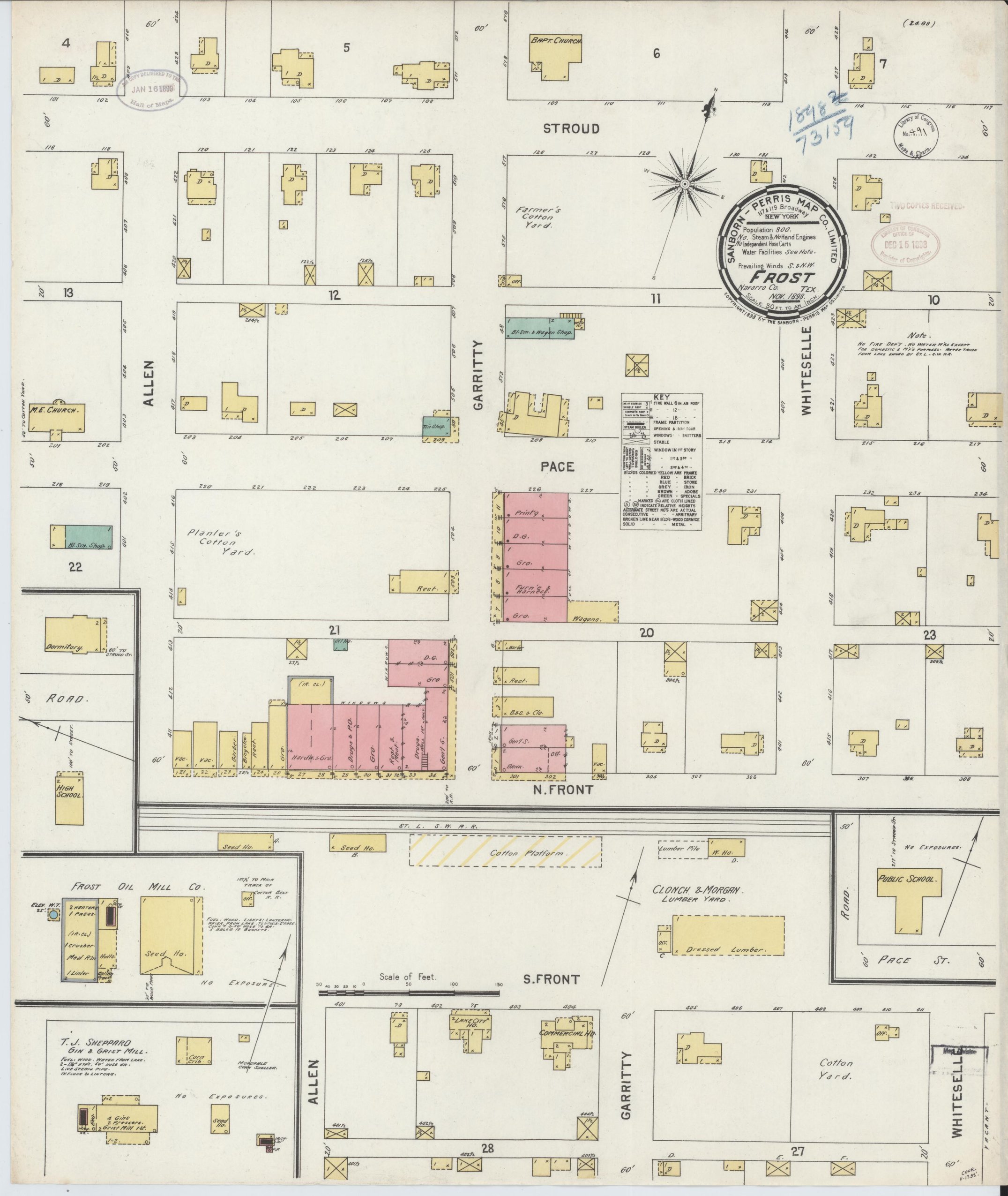 Frost Sanborn map, 1898, sheet 1 of 1