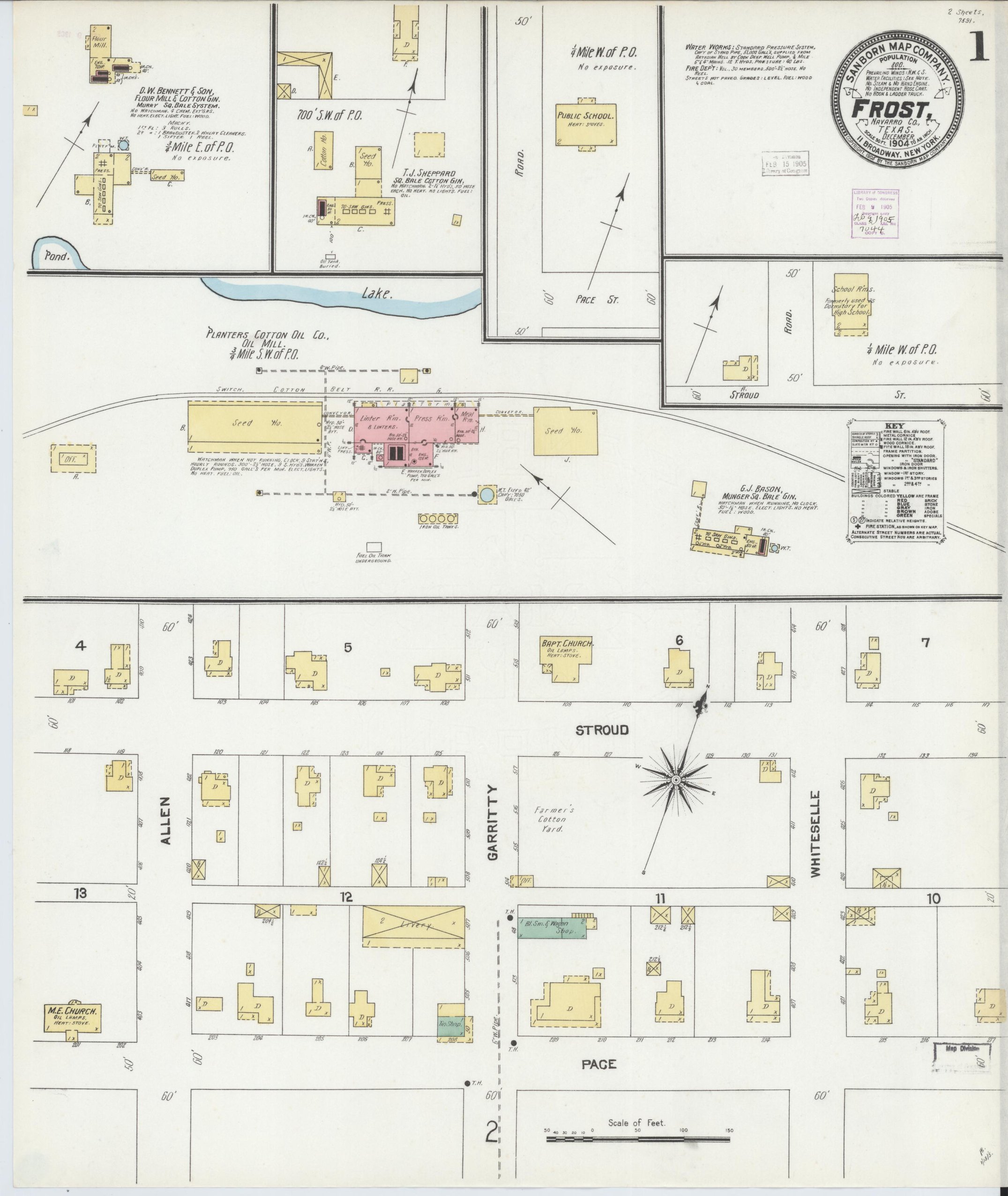 Frost Sanborn map, 1904, sheet 1 of 2