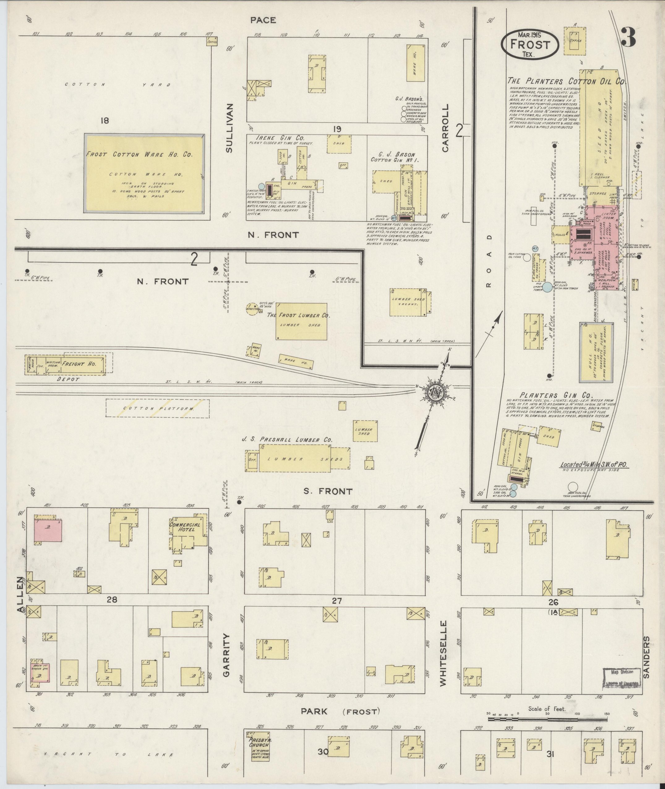 Frost Sanborn map, 1915, sheet 3 of 3